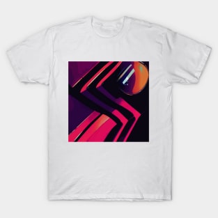 Pink Purple Orange Abstract Geometric Pattern T-Shirt